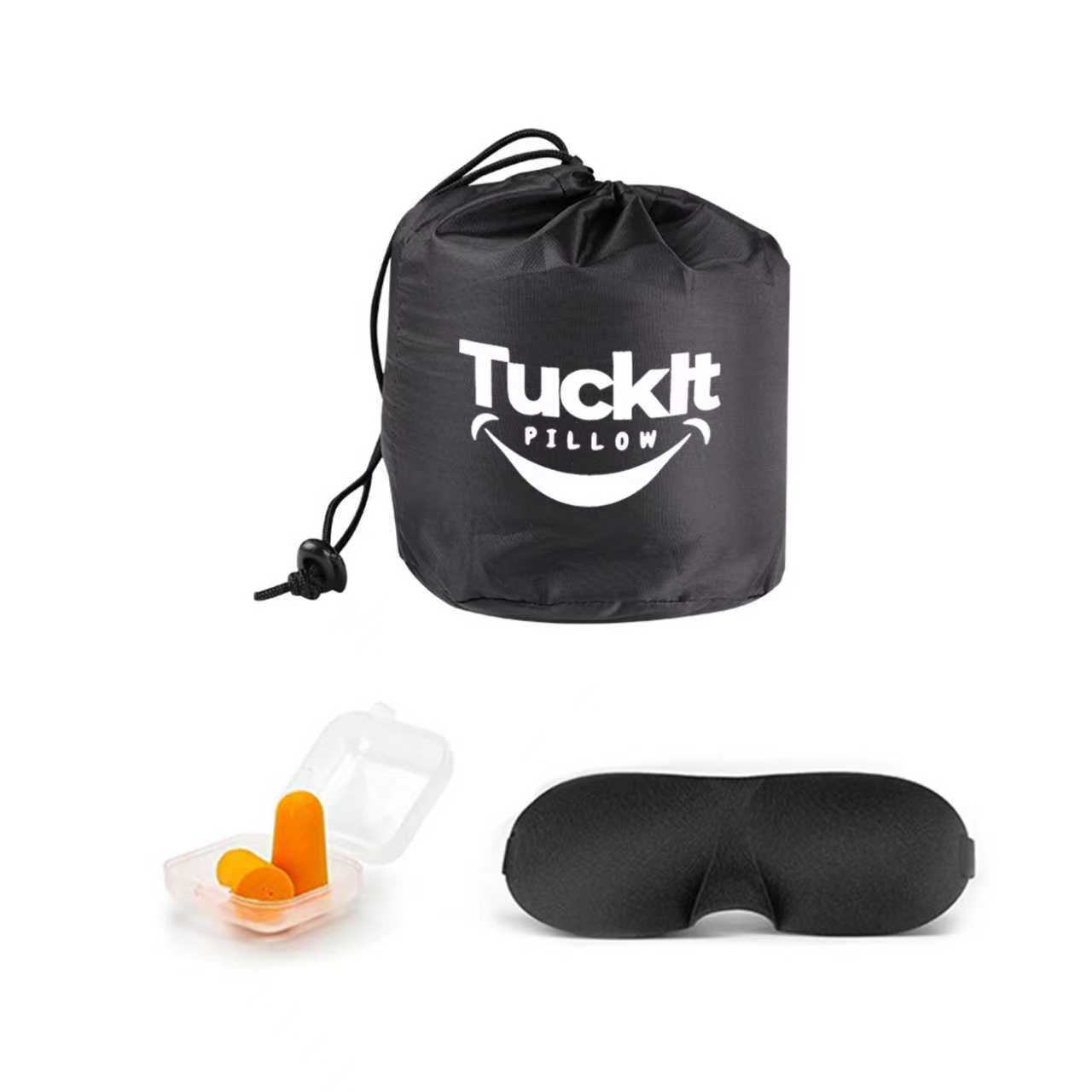 What's included: carrying bag, earplugs, and sleep mask